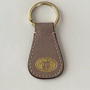 Dooney & Bourke taupe leather key ring